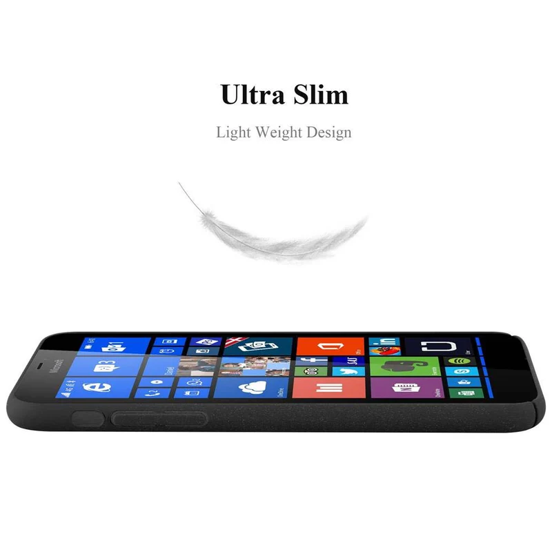 Cadorabo Hülle kompatibel mit Nokia Lumia 640 XL Hard Case Schutzhülle in Frosted Optik gegen Kratzer und Stöße