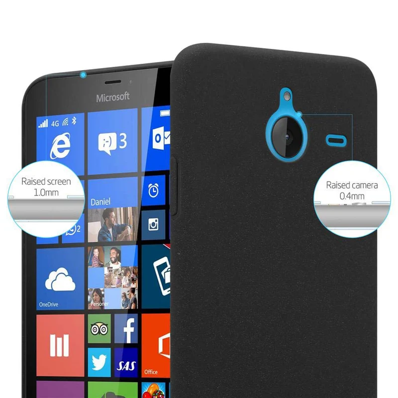 Cadorabo Hülle kompatibel mit Nokia Lumia 640 XL Hard Case Schutzhülle in Frosted Optik gegen Kratzer und Stöße