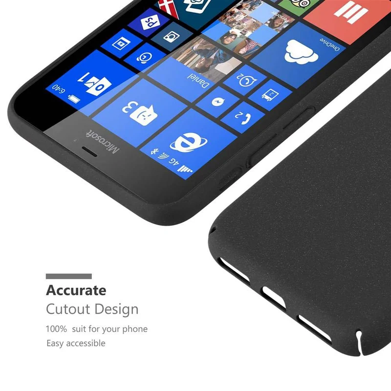 Cadorabo Hülle kompatibel mit Nokia Lumia 640 XL Hard Case Schutzhülle in Frosted Optik gegen Kratzer und Stöße