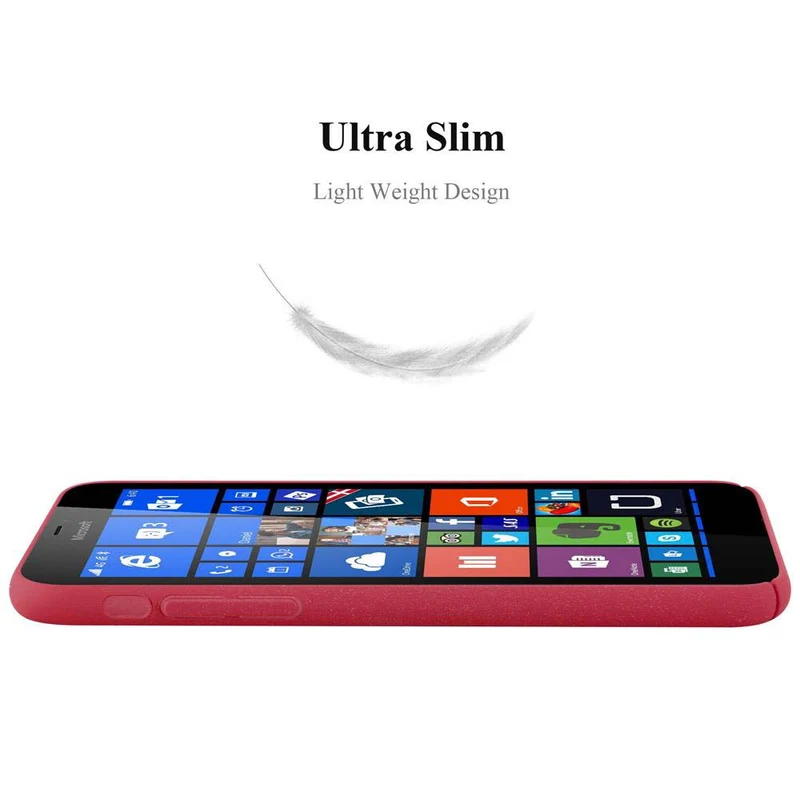Cadorabo Hülle kompatibel mit Nokia Lumia 640 XL Hard Case Schutzhülle in Frosted Optik gegen Kratzer und Stöße