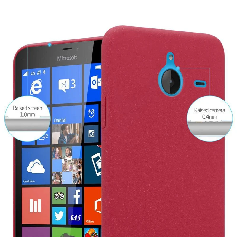 Cadorabo Hülle kompatibel mit Nokia Lumia 640 XL Hard Case Schutzhülle in Frosted Optik gegen Kratzer und Stöße