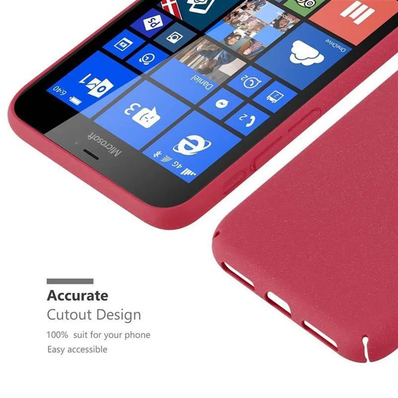 Cadorabo Hülle kompatibel mit Nokia Lumia 640 XL Hard Case Schutzhülle in Frosted Optik gegen Kratzer und Stöße