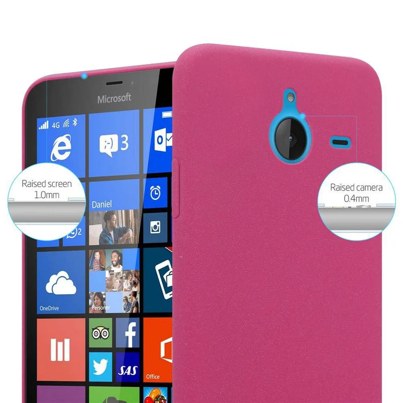 Cadorabo Hülle kompatibel mit Nokia Lumia 640 XL Hard Case Schutzhülle in Frosted Optik gegen Kratzer und Stöße