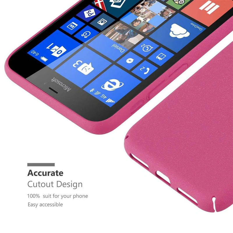 Cadorabo Hülle kompatibel mit Nokia Lumia 640 XL Hard Case Schutzhülle in Frosted Optik gegen Kratzer und Stöße