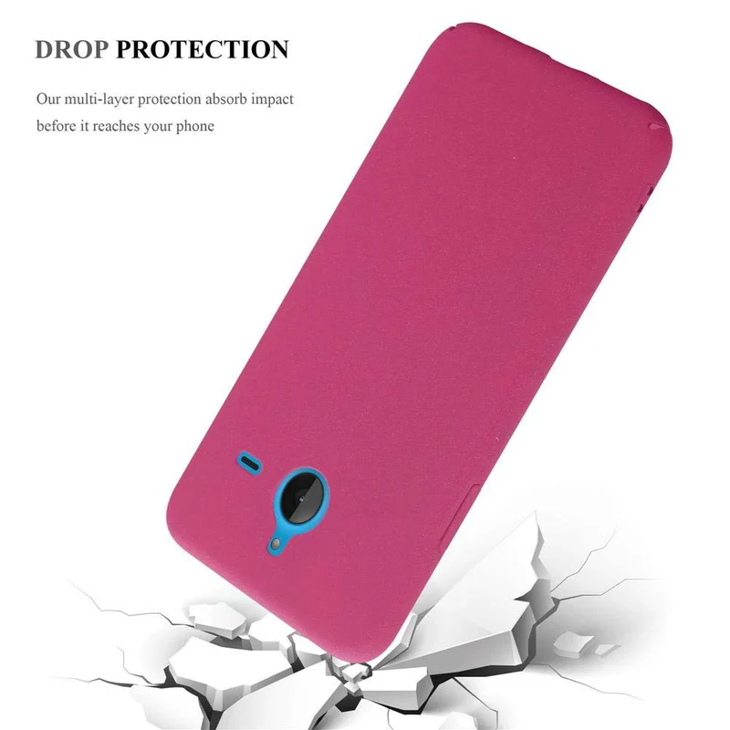 Cadorabo Hülle kompatibel mit Nokia Lumia 640 XL Hard Case Schutzhülle in Frosted Optik gegen Kratzer und Stöße