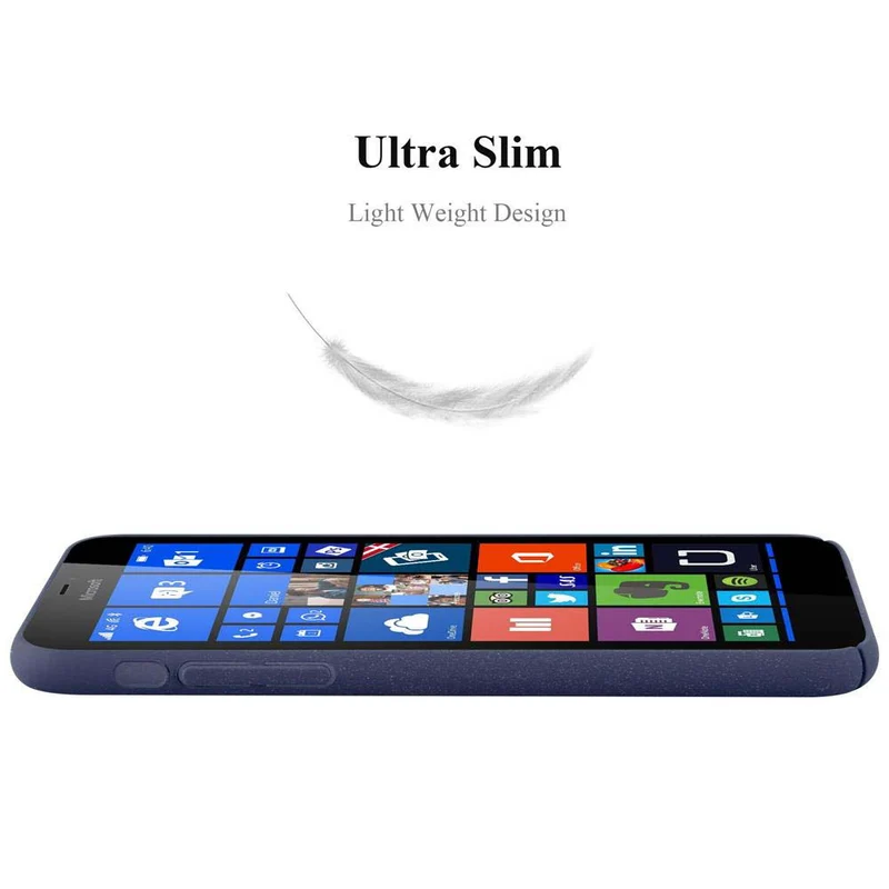 Cadorabo Hülle kompatibel mit Nokia Lumia 640 XL Hard Case Schutzhülle in Frosted Optik gegen Kratzer und Stöße