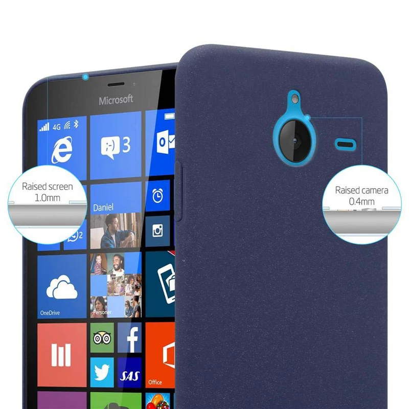 Cadorabo Hülle kompatibel mit Nokia Lumia 640 XL Hard Case Schutzhülle in Frosted Optik gegen Kratzer und Stöße
