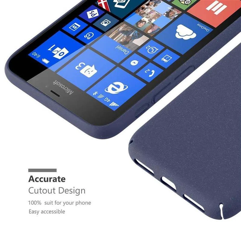 Cadorabo Hülle kompatibel mit Nokia Lumia 640 XL Hard Case Schutzhülle in Frosted Optik gegen Kratzer und Stöße