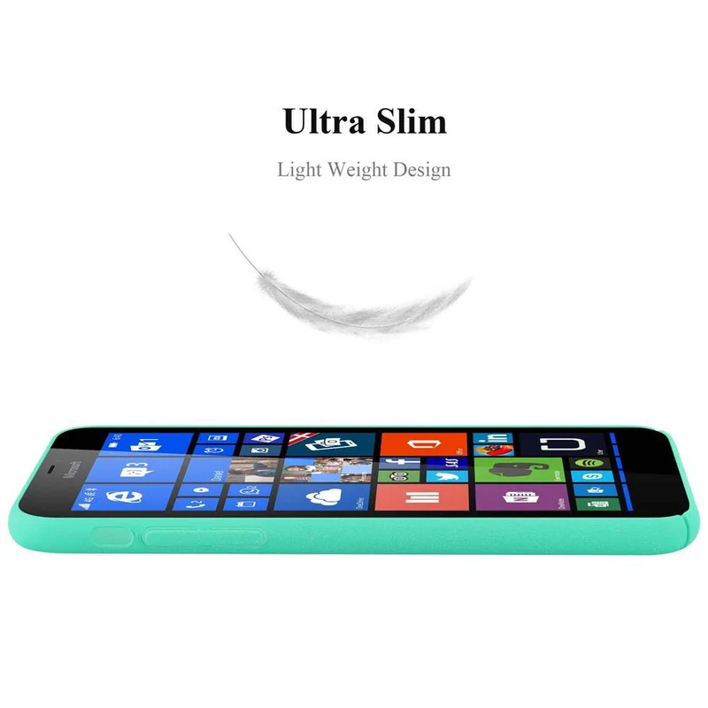 Cadorabo Hülle kompatibel mit Nokia Lumia 640 XL Hard Case Schutzhülle in Frosted Optik gegen Kratzer und Stöße