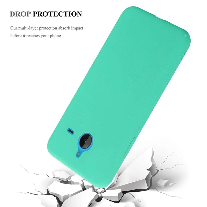 Cadorabo Hülle kompatibel mit Nokia Lumia 640 XL Hard Case Schutzhülle in Frosted Optik gegen Kratzer und Stöße