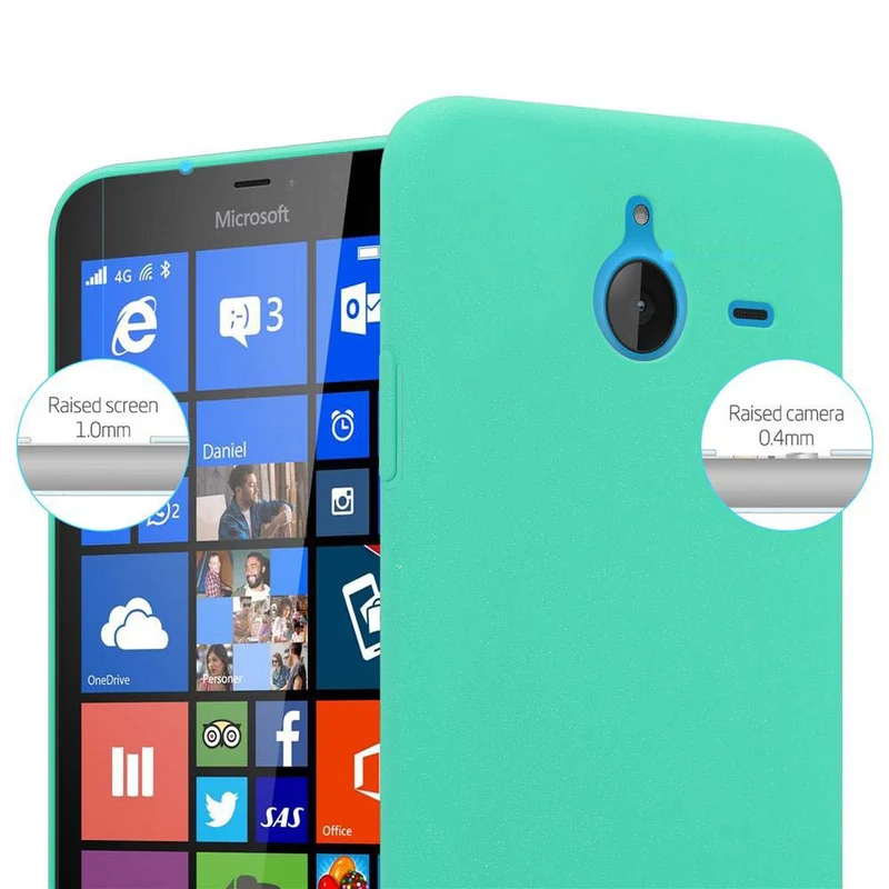 Cadorabo Hülle kompatibel mit Nokia Lumia 640 XL Hard Case Schutzhülle in Frosted Optik gegen Kratzer und Stöße