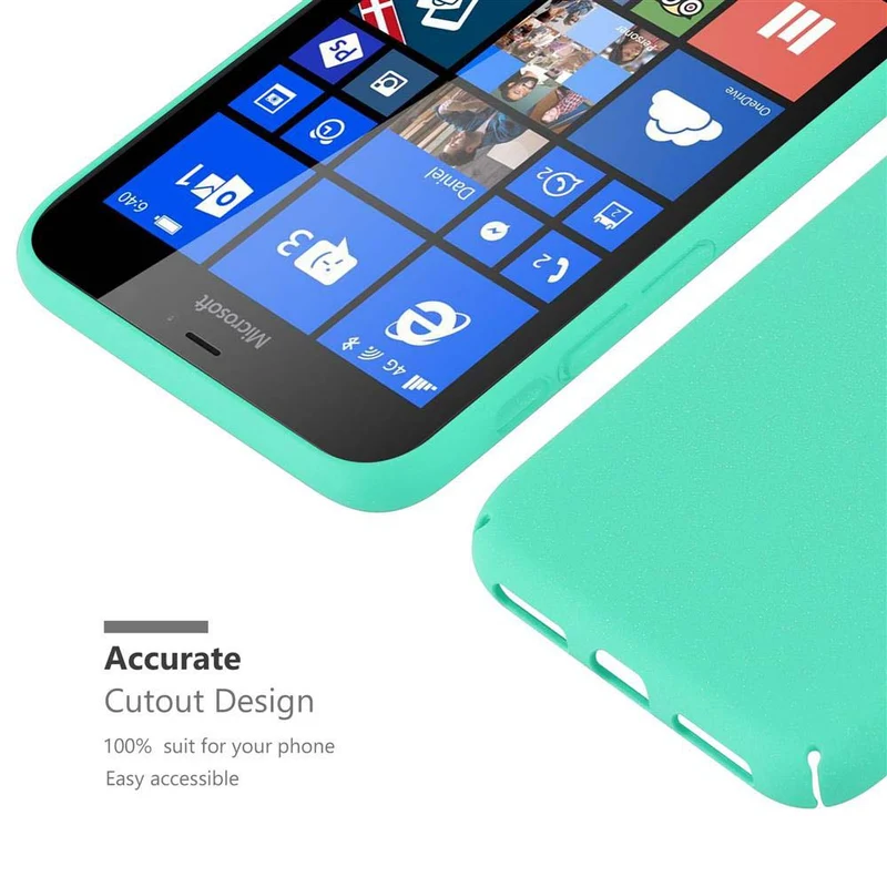 Cadorabo Hülle kompatibel mit Nokia Lumia 640 XL Hard Case Schutzhülle in Frosted Optik gegen Kratzer und Stöße
