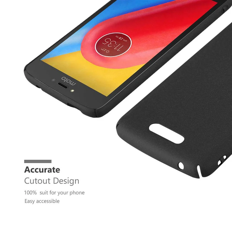 Cadorabo Hülle kompatibel mit Motorola MOTO C Hard Case Schutzhülle in Frosted Optik gegen Kratzer und Stöße