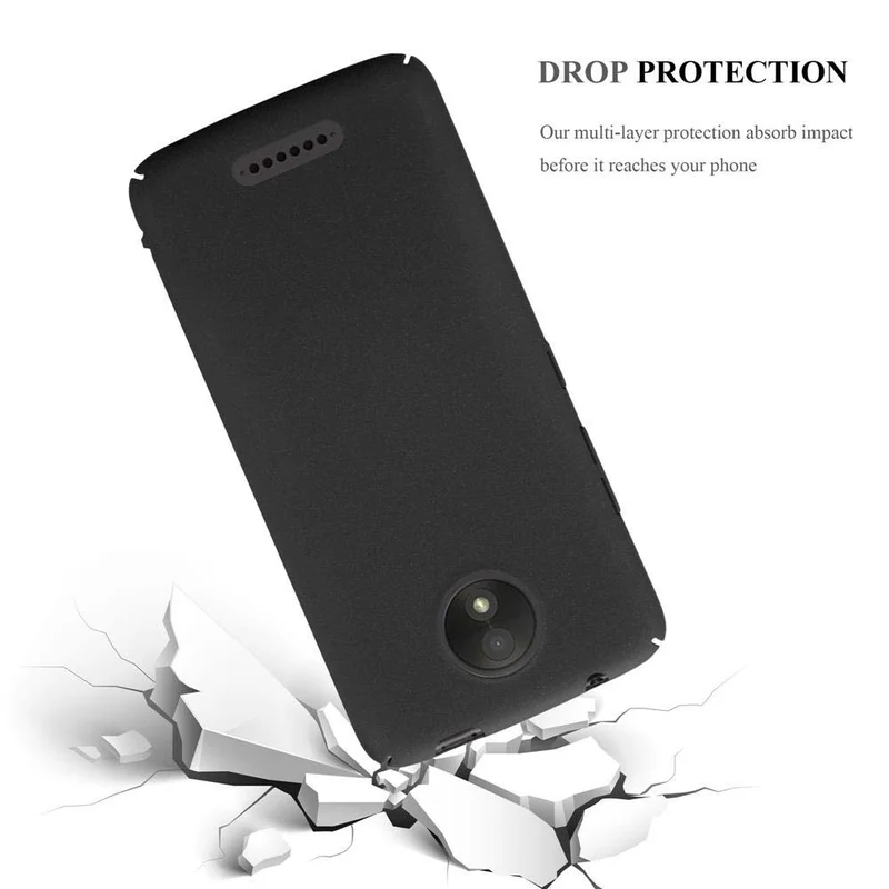 Cadorabo Hülle kompatibel mit Motorola MOTO C Hard Case Schutzhülle in Frosted Optik gegen Kratzer und Stöße