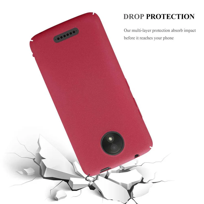 Cadorabo Hülle kompatibel mit Motorola MOTO C Hard Case Schutzhülle in Frosted Optik gegen Kratzer und Stöße