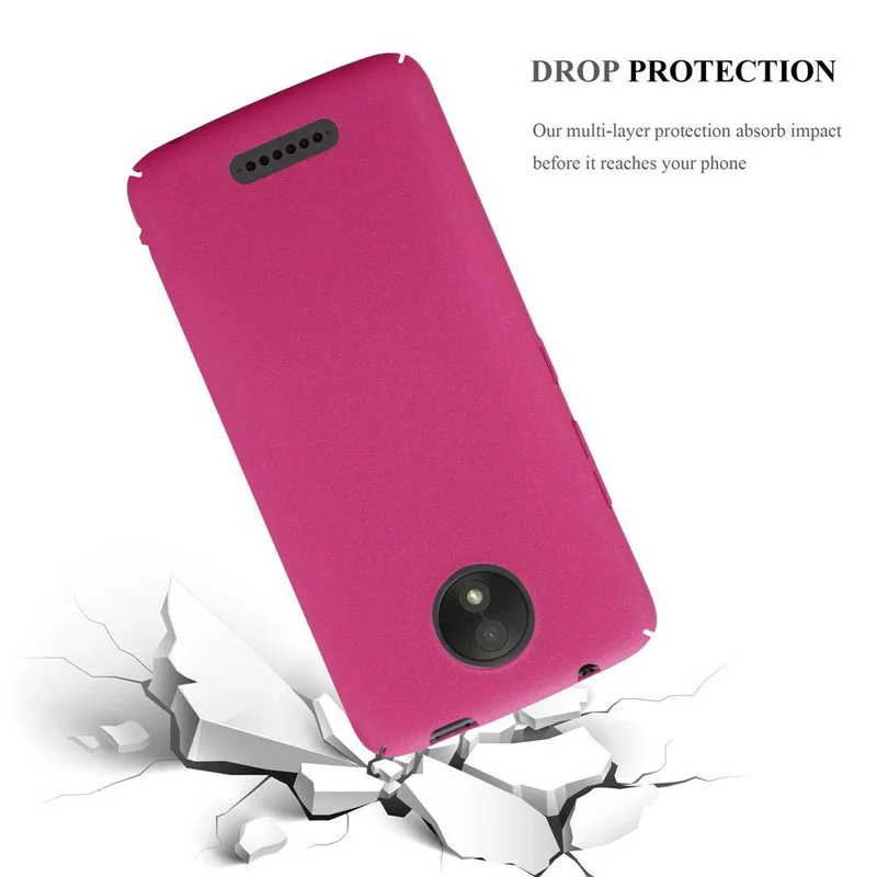 Cadorabo Hülle kompatibel mit Motorola MOTO C Hard Case Schutzhülle in Frosted Optik gegen Kratzer und Stöße