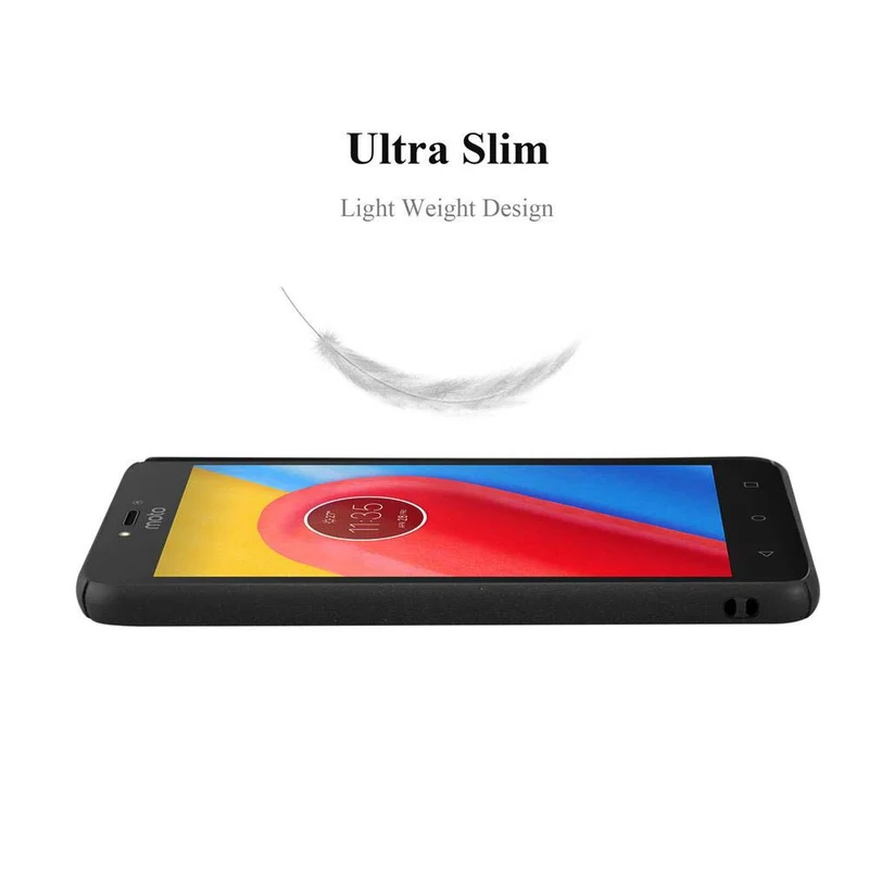 Cadorabo Hülle kompatibel mit Motorola MOTO C PLUS Hard Case Schutzhülle in Frosted Optik gegen Kratzer und Stöße
