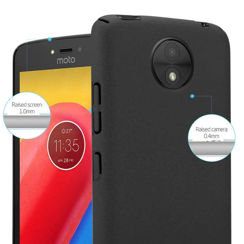 Cadorabo Hülle kompatibel mit Motorola MOTO C PLUS Hard Case Schutzhülle in Frosted Optik gegen Kratzer und Stöße