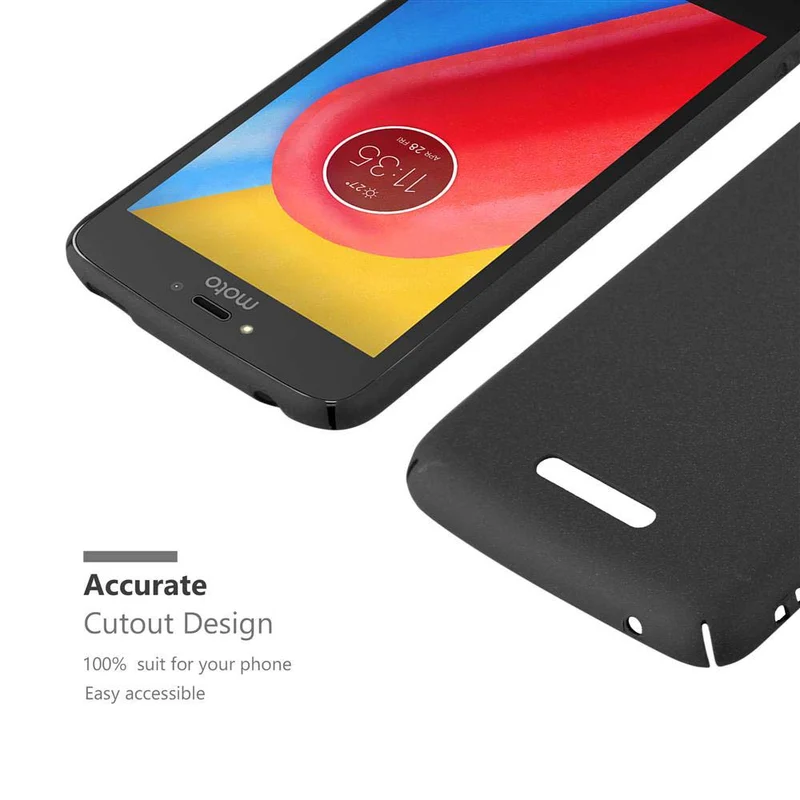 Cadorabo Hülle kompatibel mit Motorola MOTO C PLUS Hard Case Schutzhülle in Frosted Optik gegen Kratzer und Stöße