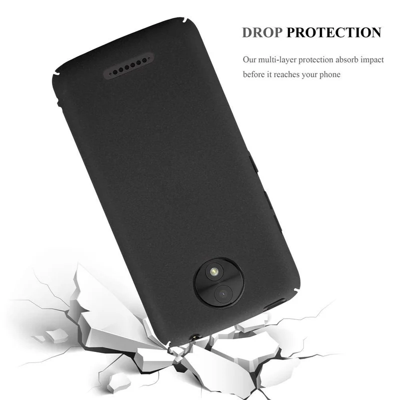 Cadorabo Hülle kompatibel mit Motorola MOTO C PLUS Hard Case Schutzhülle in Frosted Optik gegen Kratzer und Stöße