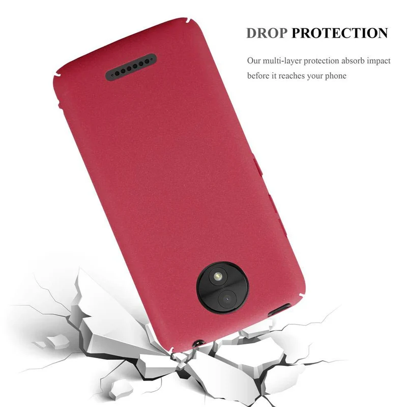 Cadorabo Hülle kompatibel mit Motorola MOTO C PLUS Hard Case Schutzhülle in Frosted Optik gegen Kratzer und Stöße
