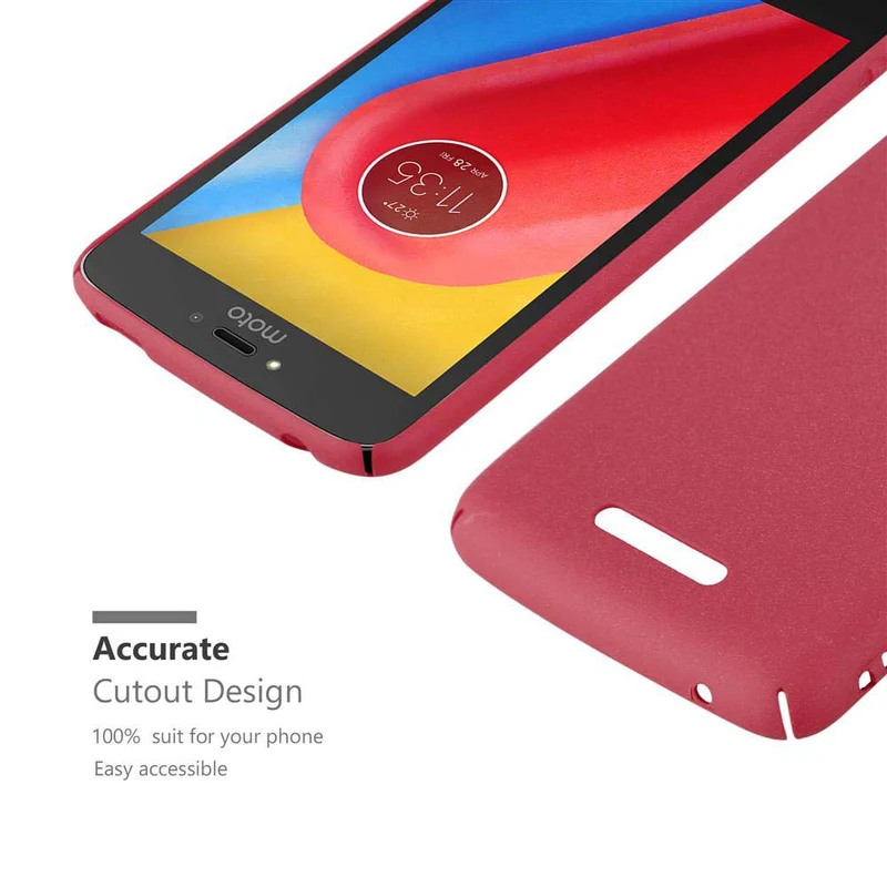Cadorabo Hülle kompatibel mit Motorola MOTO C PLUS Hard Case Schutzhülle in Frosted Optik gegen Kratzer und Stöße