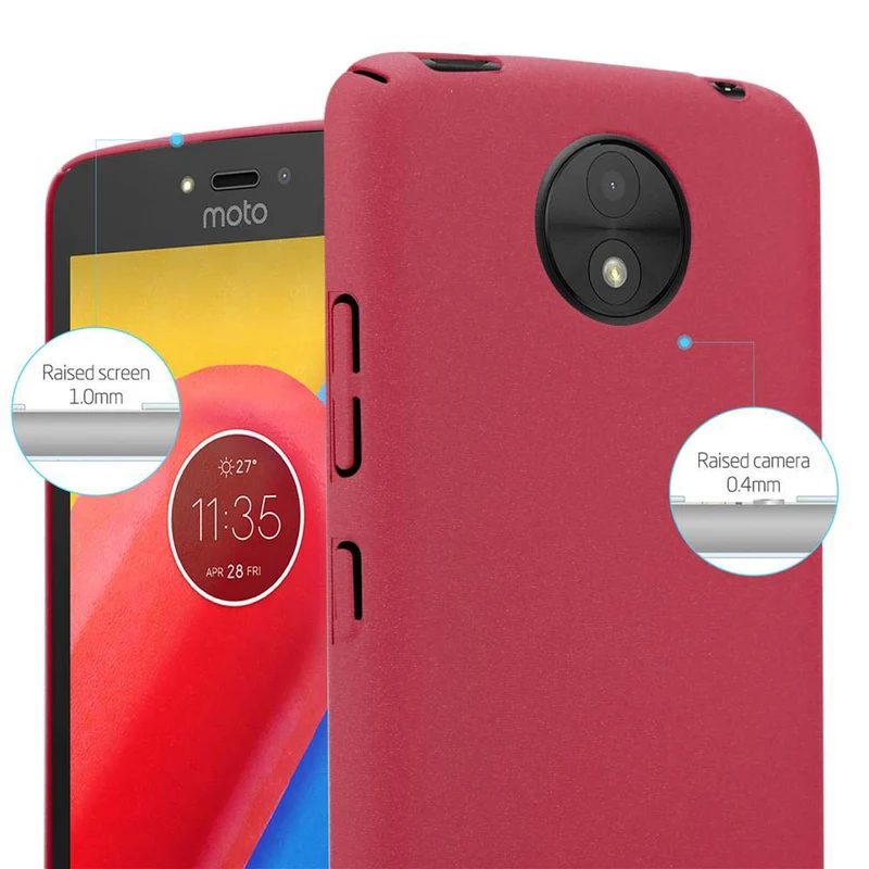 Cadorabo Hülle kompatibel mit Motorola MOTO C PLUS Hard Case Schutzhülle in Frosted Optik gegen Kratzer und Stöße