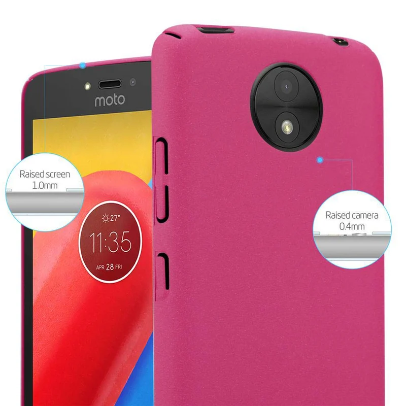 Cadorabo Hülle kompatibel mit Motorola MOTO C PLUS Hard Case Schutzhülle in Frosted Optik gegen Kratzer und Stöße