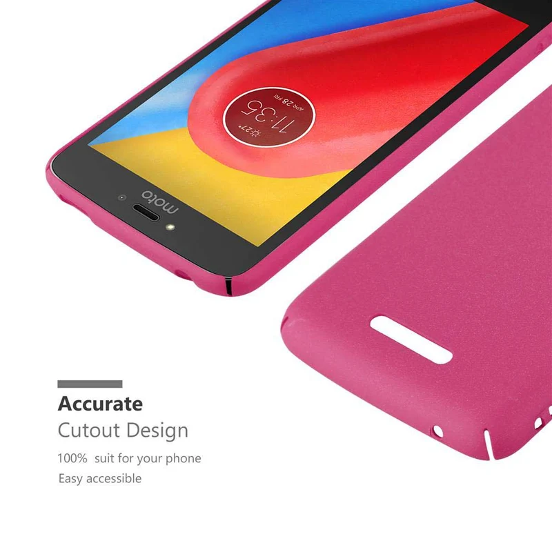 Cadorabo Hülle kompatibel mit Motorola MOTO C PLUS Hard Case Schutzhülle in Frosted Optik gegen Kratzer und Stöße