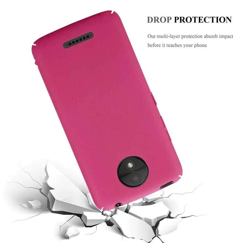 Cadorabo Hülle kompatibel mit Motorola MOTO C PLUS Hard Case Schutzhülle in Frosted Optik gegen Kratzer und Stöße