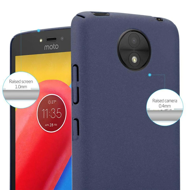 Cadorabo Hülle kompatibel mit Motorola MOTO C PLUS Hard Case Schutzhülle in Frosted Optik gegen Kratzer und Stöße