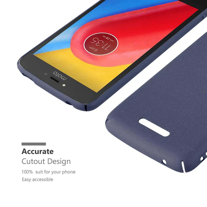 Cadorabo Hülle kompatibel mit Motorola MOTO C PLUS Hard Case Schutzhülle in Frosted Optik gegen Kratzer und Stöße
