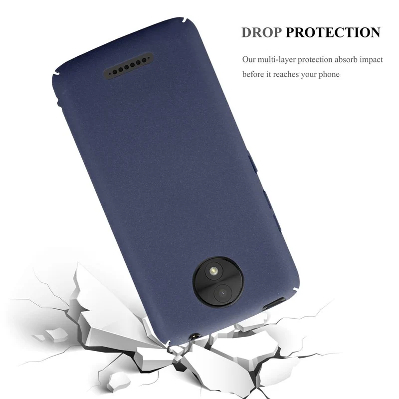 Cadorabo Hülle kompatibel mit Motorola MOTO C PLUS Hard Case Schutzhülle in Frosted Optik gegen Kratzer und Stöße
