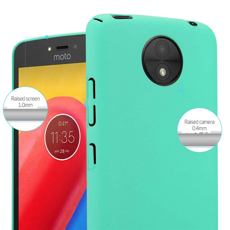 Cadorabo Hülle kompatibel mit Motorola MOTO C PLUS Hard Case Schutzhülle in Frosted Optik gegen Kratzer und Stöße