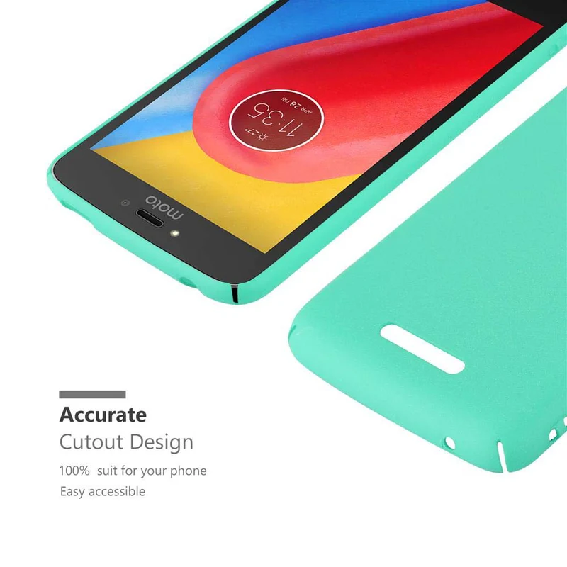 Cadorabo Hülle kompatibel mit Motorola MOTO C PLUS Hard Case Schutzhülle in Frosted Optik gegen Kratzer und Stöße