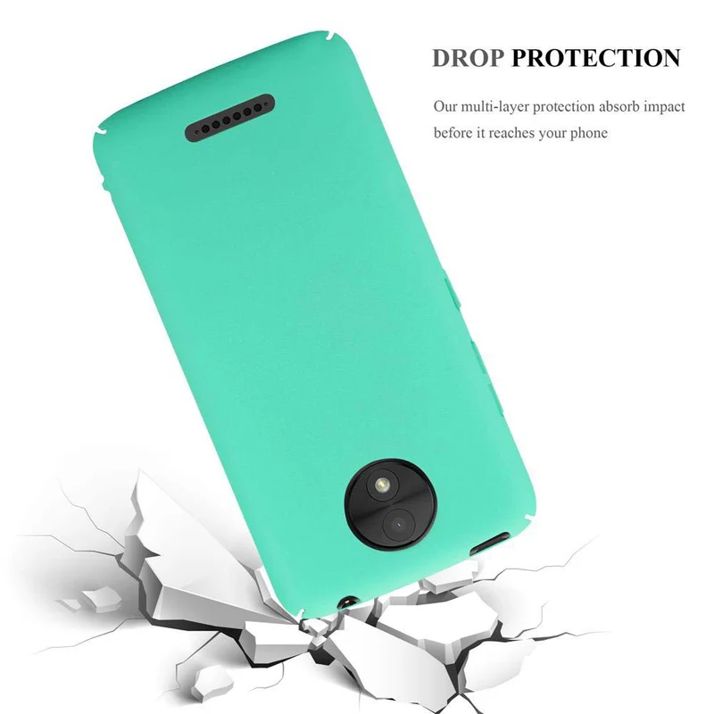 Cadorabo Hülle kompatibel mit Motorola MOTO C PLUS Hard Case Schutzhülle in Frosted Optik gegen Kratzer und Stöße