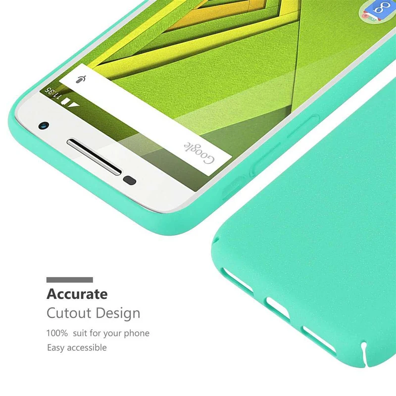 Cadorabo Hülle kompatibel mit Motorola MOTO X PLAY Hard Case Schutzhülle in Frosted Optik gegen Kratzer und Stöße