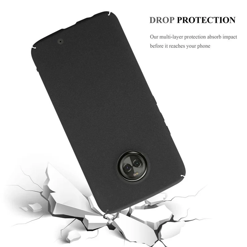 Cadorabo Hülle kompatibel mit Motorola MOTO X4 Hard Case Schutzhülle in Frosted Optik gegen Kratzer und Stöße