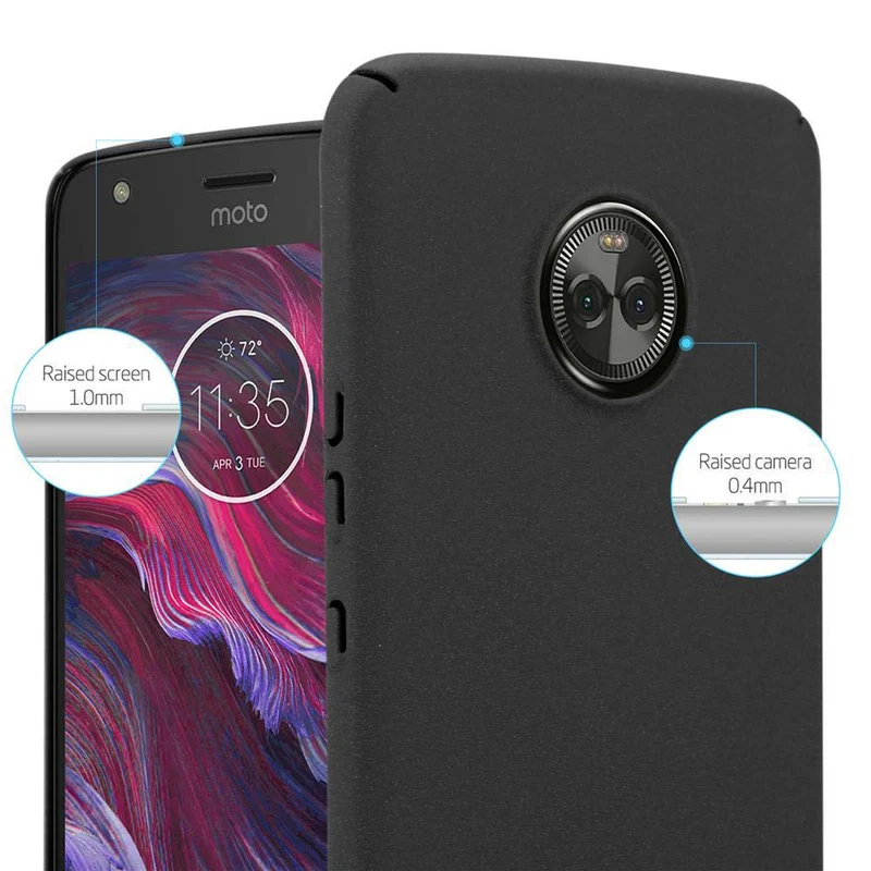 Cadorabo Hülle kompatibel mit Motorola MOTO X4 Hard Case Schutzhülle in Frosted Optik gegen Kratzer und Stöße