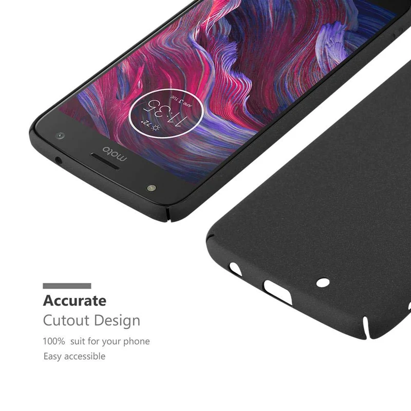 Cadorabo Hülle kompatibel mit Motorola MOTO X4 Hard Case Schutzhülle in Frosted Optik gegen Kratzer und Stöße