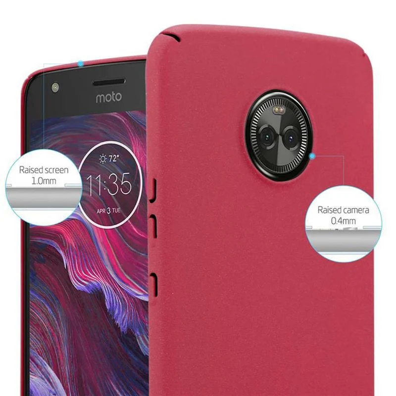 Cadorabo Hülle kompatibel mit Motorola MOTO X4 Hard Case Schutzhülle in Frosted Optik gegen Kratzer und Stöße
