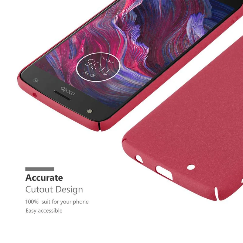 Cadorabo Hülle kompatibel mit Motorola MOTO X4 Hard Case Schutzhülle in Frosted Optik gegen Kratzer und Stöße