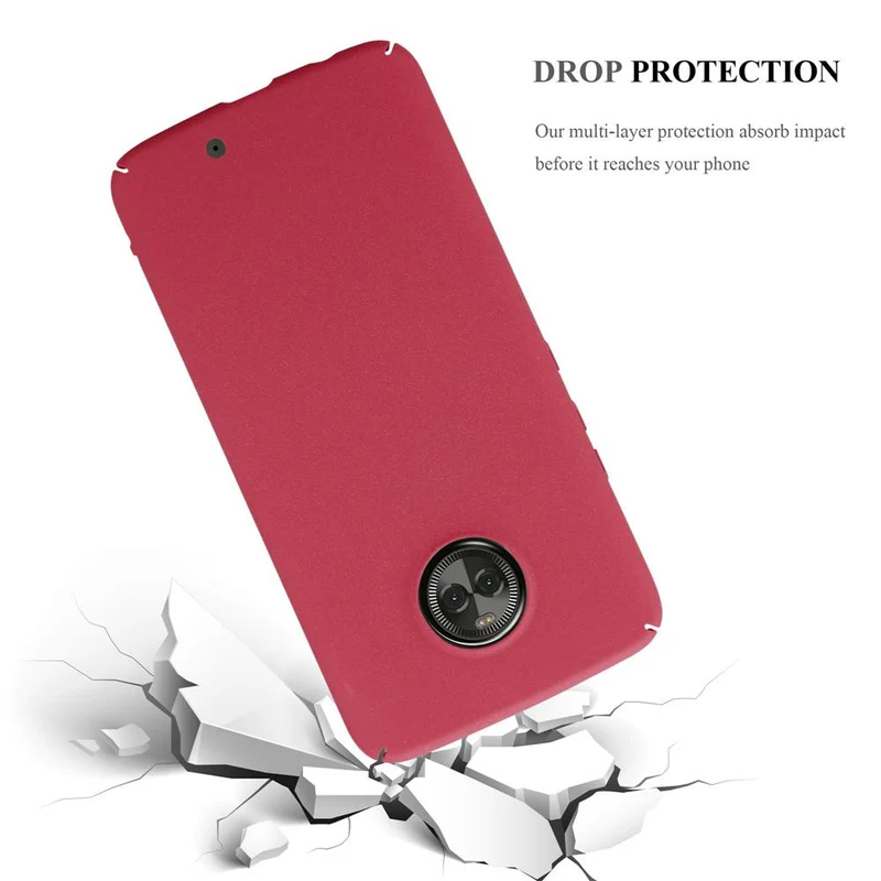Cadorabo Hülle kompatibel mit Motorola MOTO X4 Hard Case Schutzhülle in Frosted Optik gegen Kratzer und Stöße