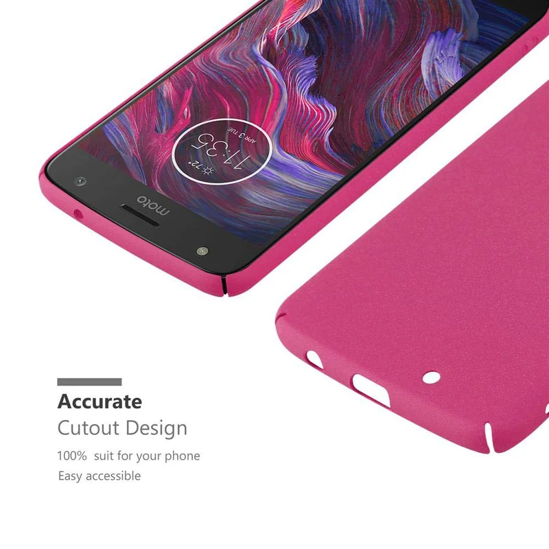 Cadorabo Hülle kompatibel mit Motorola MOTO X4 Hard Case Schutzhülle in Frosted Optik gegen Kratzer und Stöße