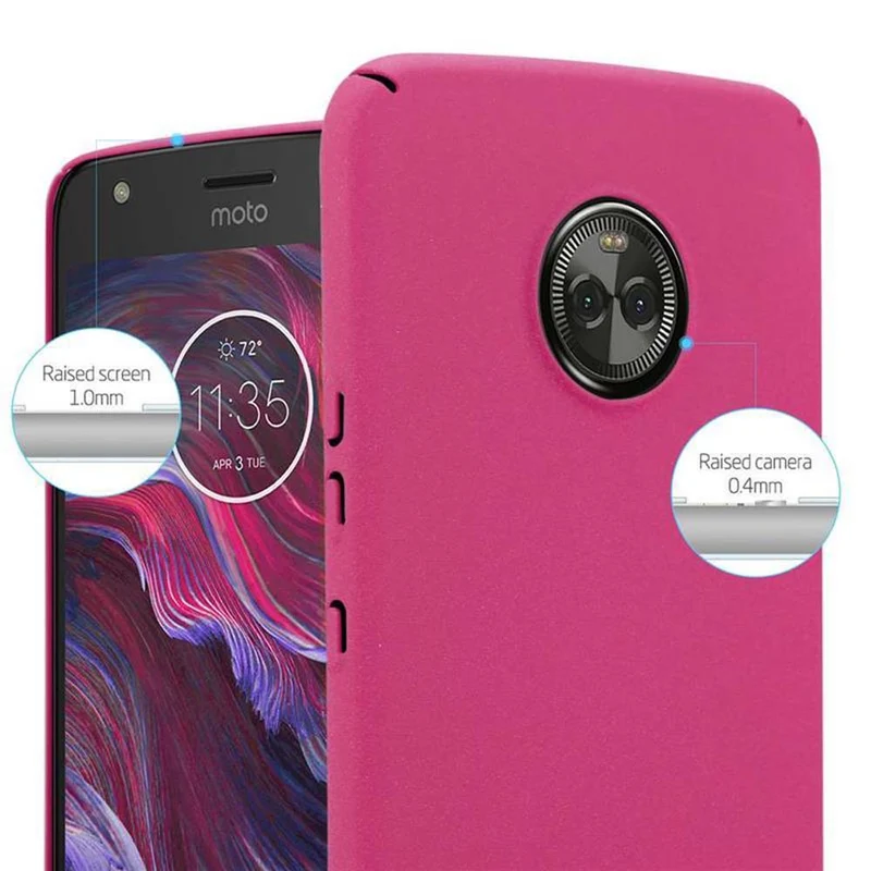 Cadorabo Hülle kompatibel mit Motorola MOTO X4 Hard Case Schutzhülle in Frosted Optik gegen Kratzer und Stöße
