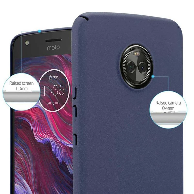 Cadorabo Hülle kompatibel mit Motorola MOTO X4 Hard Case Schutzhülle in Frosted Optik gegen Kratzer und Stöße