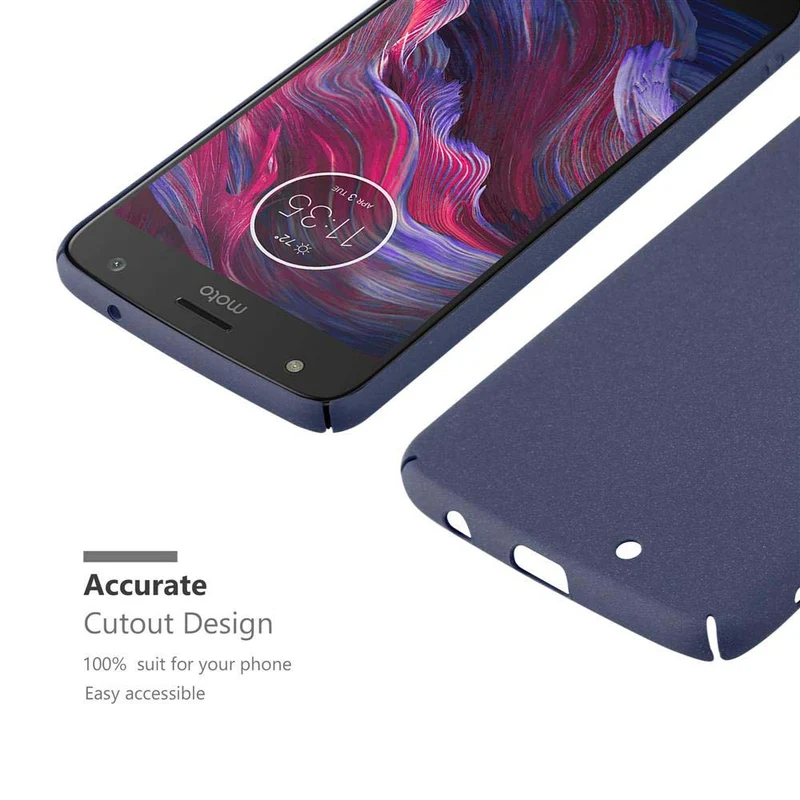 Cadorabo Hülle kompatibel mit Motorola MOTO X4 Hard Case Schutzhülle in Frosted Optik gegen Kratzer und Stöße