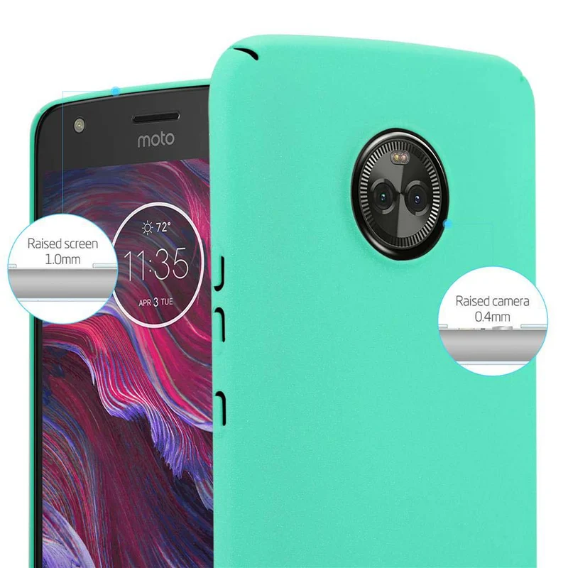 Cadorabo Hülle kompatibel mit Motorola MOTO X4 Hard Case Schutzhülle in Frosted Optik gegen Kratzer und Stöße