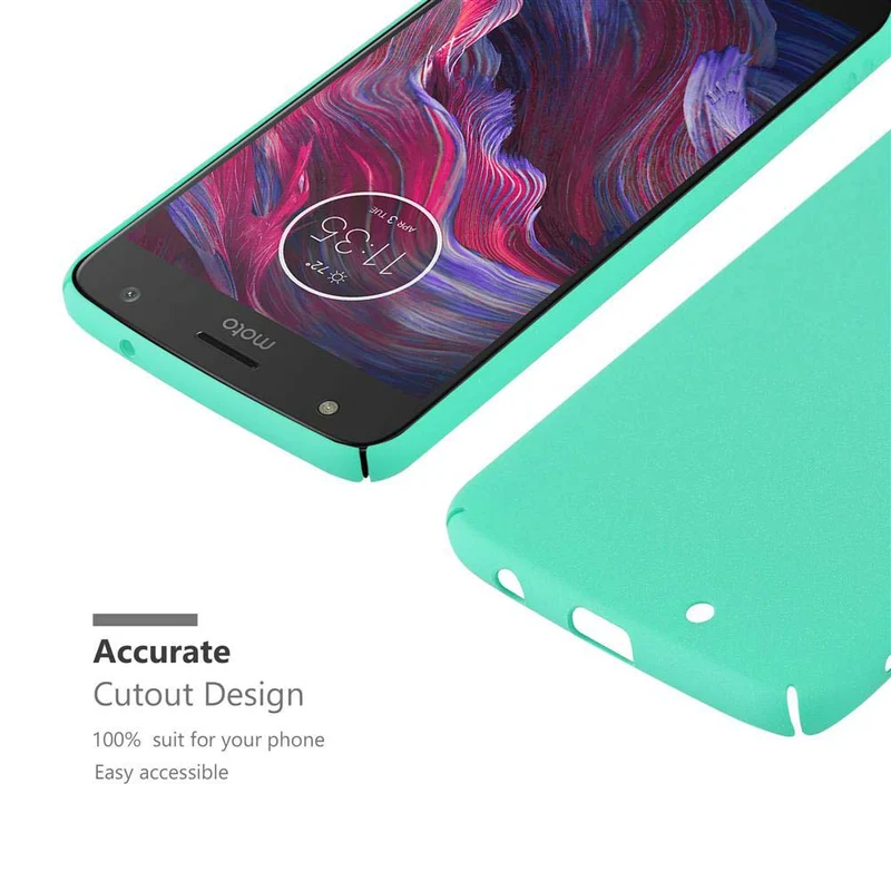 Cadorabo Hülle kompatibel mit Motorola MOTO X4 Hard Case Schutzhülle in Frosted Optik gegen Kratzer und Stöße