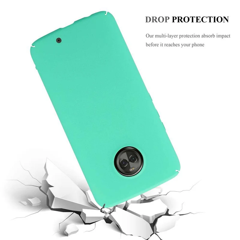 Cadorabo Hülle kompatibel mit Motorola MOTO X4 Hard Case Schutzhülle in Frosted Optik gegen Kratzer und Stöße